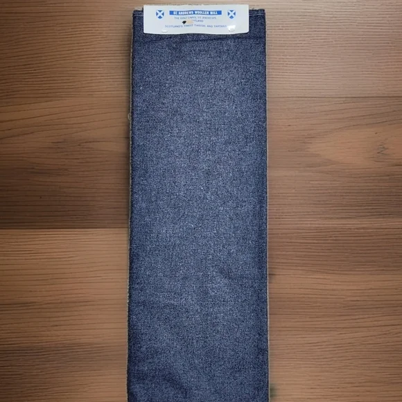 Vintage Scottish Tweed 1 Yard St Andrews Woollen Mill Charcoal Wool Fabric - Picture 2 of 8